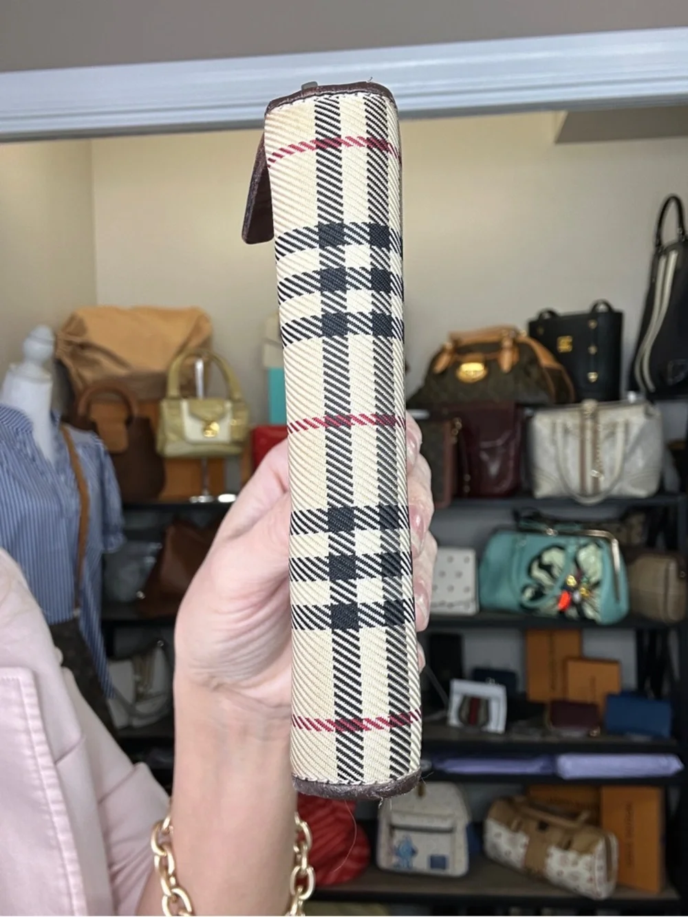 Authentic Burberry Nova Check wallet Canvas and Brown Leather Zip Wallet - Picture 11 of 11